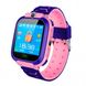 Детские смарт-часы с GPS и влагозащитой IP67 Q12 розовые
