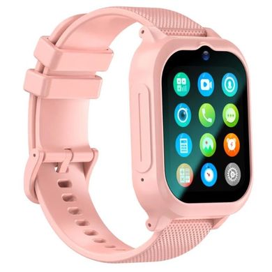 Детские смарт-часы K26 с GPS трекером, Wi Fi 4G, розовые для девочки