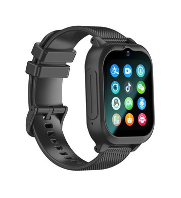 Розумний дитячий годинник-телефон на Android (чохол у комплекті), чорний