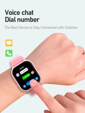 Детские умные часы-смартфон 1 ГБ + 8 ГБ, 4G, GPS, WIFI, видеозвонок, SOS, 900 мАч, IP67, голубые