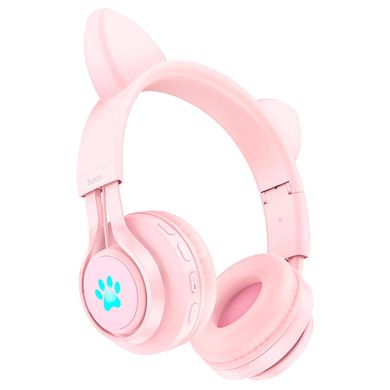 Наушники Bluetooth Hoco Cat W39, розовые