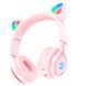Навушники Bluetooth Hoco Cat W39, рожеві
