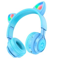 Навушники Bluetooth Hoco Cat W39, сині