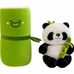Панда плюшевая с бамбуковым чехлом (25+30 см.)