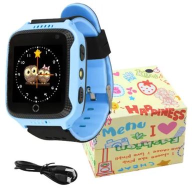 Дитячий смарт-годинник Q529 GPS з камерою, прослуховуванням, сині
