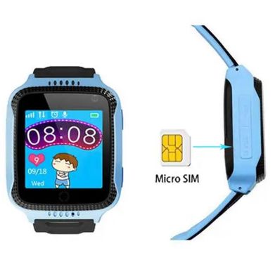 Детские смарт-часы Q529 GPS с камерой, прослушкой, синие